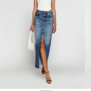 NWT - Reformation Tazz Maxi Denim Skirt